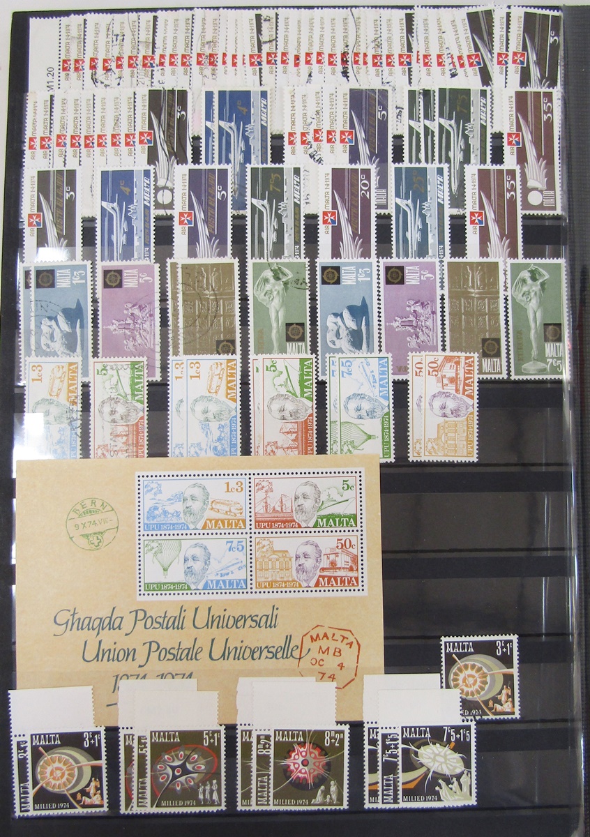 Malta stamps: mint and used in 2 stock-books, album and sleeve of QV-QEII including post- - Image 14 of 14