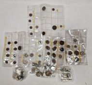 Box of world coinage including American, British Canadian, Middle Eastern and African coins