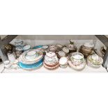 Large composite group of Minton bone china part tea services circa 1870 and later, various printed