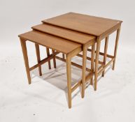 Mid-century teak nest of three tables, probably by Fröseke AB Nybrofabriken, Sweden, largest table