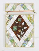 Victorian mother-of-pearl and abalone mounted card case decorated with a flower spray to the