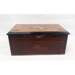 LOT WITHDRAWN Victorian cylinder musical box in stained, inlaid and ebonised case decorated with