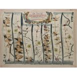 After John Ogilby (Scottish 1600-1676): Colour print 'The Road from Whitby in County Ebor to