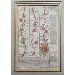 Christopher Saxton & William Kip Engraved map of Northamptonshire Handcoloured, 31cm x 38cm Two