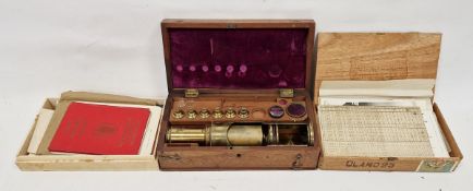 Late 19th century monocular microscope by Crichton (London, 112 Leadenhall Street), brass, with