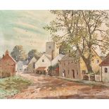 Marcus Ford  Oil "Folkton - Yorks", street scene, signed and titled verso, 49.5cm x 59cm