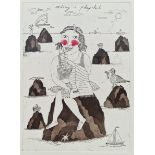 After Maggie Clyde (20th century)  Handcoloured print  "Eating a Pokey-Hat", signed, titled and