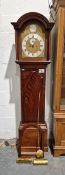Georgian mahogany-cased eight-day longcase clock by Peter Nichols of Newport, the brass breakfront