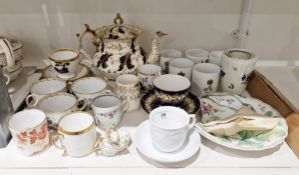 Collection of 18th-20th century English and Continental porcelain, including: a Worcester fluted