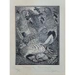 Colin See-Paynton (b. 1946) Wood engraving "Covey of Partridges", artist's proof, signed and