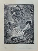 Colin See-Paynton (b. 1946) Wood engraving "Covey of Partridges", artist's proof, signed and