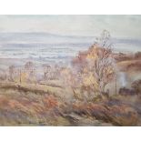 David Mynett Pastel drawing Curves in the Severn, signed and dated 1993 and labelled, with Alma