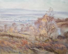 David Mynett Pastel drawing Curves in the Severn, signed and dated 1993 and labelled, with Alma