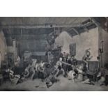 After David Wilkie RA by Abraham Raumbach  Pair line engravings  "The Rent Day" and "A Game of