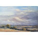 David Mynett Pastel drawing "Wild Sky of Burgundy", signed and labelled verso, with Alma Gallery