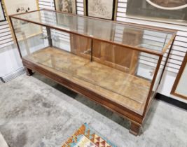 Early 20th century mahogany and glazed display cabinet, rectangular, with single internal glass