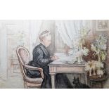 Mrs Alfred Sotheby  Charcoal and pastel drawing "Lady Fae Alderson (1844-1915), Wife of Major