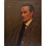 20th century school Half-length portrait of a gentleman, indistinctly inscribed lower right 'aged 22