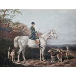 W & H Barraud by Edward Hacker Coloured engraving  "Mr Will'm Long on Bertha", 57cm x 69cm