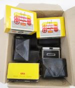 Collection of vintage Kodak Instamatic cameras, including three 100s, all in original boxes, 200