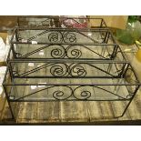 Four metal garden plant holders, 41cm high (4)