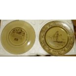 Two Norsco decorative plates, plate two is Imperator Norsco Skuter and Restauration Plate No.1