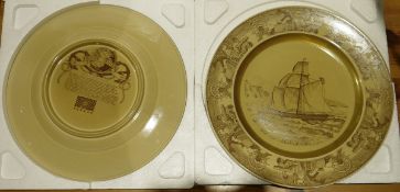 Two Norsco decorative plates, plate two is Imperator Norsco Skuter and Restauration Plate No.1