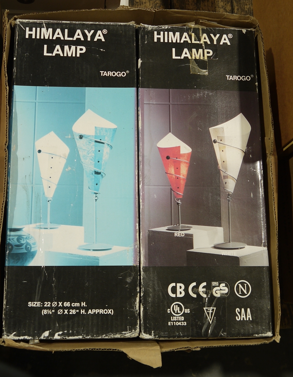 Assorted mid-20th century table lamps, an Art Nouveau-style table lamp and two boxed Tarogo Himalaya - Image 3 of 3