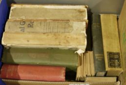 Quantity of books to include:- Wells, H G  Works, London, 1933, 12 uniformed vols, red cloth, gilt