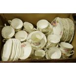 Coalport 'Junetime' part tea service to include teacups, saucers, tea plates, milk jugs, sugar
