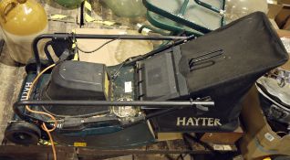 Hayter electric lawnmower 'Harrier 41', with collection basket