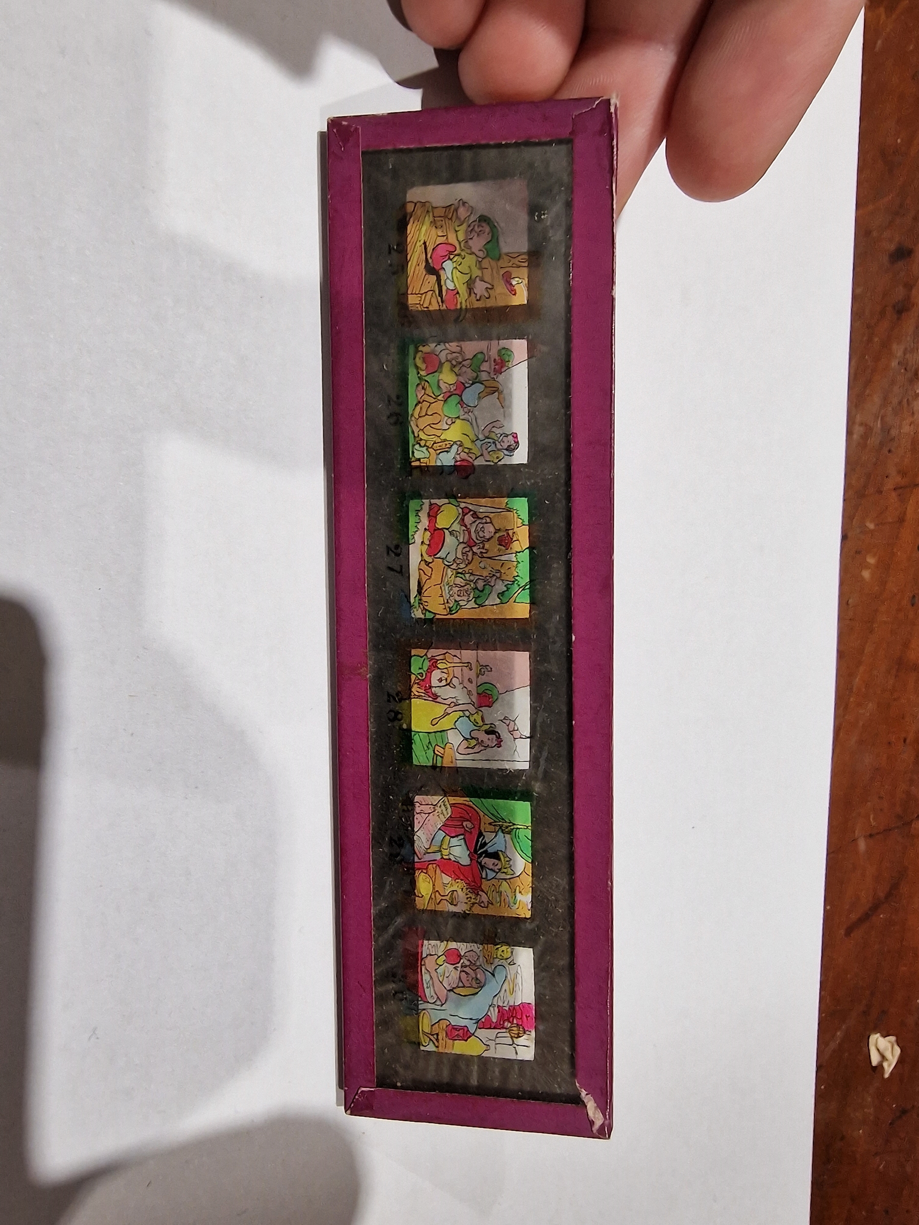 Set of six Snow White and the Seven Dwarves lantern slides, six Walt Disney Pinocchio slides in - Image 14 of 16