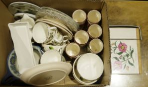 Assorted ceramics to include a Portmeirion Botanic Garden cheese slice, Wedgwood part tea service,