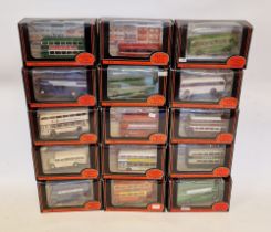 Fifteen boxed 1:76 scale Exclusive First Editions diecast model buses to include 18001  Daimler