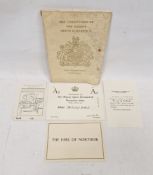 Collection of Queen Elizabeth II coronation ceremony related items, to include programme, ticket
