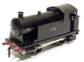 Possibly Bing for Bassett-Lowke O gauge live steam 0-4-0 tank locomotive No.112 with black livery (