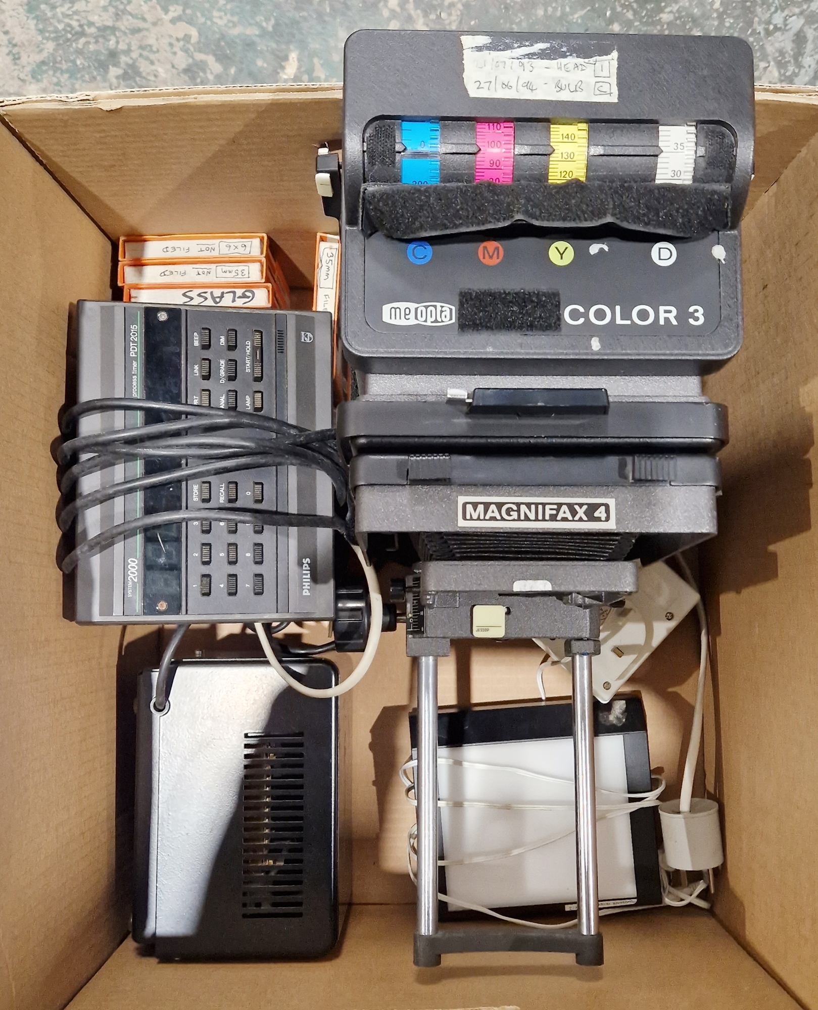 Quantity of camera photographic developing equipment comprising a Dunco Omega enlarger, a 'Meopta - Image 4 of 5