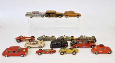 Large quantity of playworn mainly Corgi and Dinky diecast model cars to include Dinky Toys 230