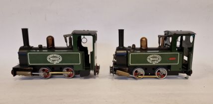 Two Mamod SL1 0-4-0 tank locomotives, live steam finished in green with Mamod steam railway logo