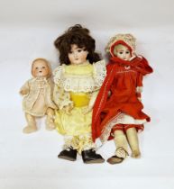 Armand Marseille 'My Dream Baby' bisque headed doll, 29cm long, a Schoenau and Hofmeister bisque