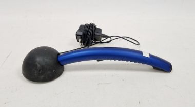 Bang & Olufsen Beocom 2 cordless telephone handset in blue with wall charger, serial no. 1083146/