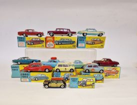 Quantity of playworn Corgi Toys with boxes (flap cut) to include 247 Mercedes Benz 600 Pulman, 253