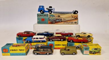 Quantity of playworn Corgi Toys with boxes (flap cut) to include 1131 "Carrimore" detachable axle