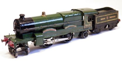 Hornby O gauge E320 4-4-2 loco and tender GWR green "Caerphilly Castle" No.4073, converted to 20