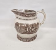 Thomas Nicholson & Co pottery transfer-printed vase pattern large water jug, mid to late 19th