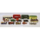 Large quantity of diecast model vehicles to include Solido A.EC Double decker RT London country,