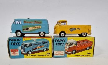 Two boxed Corgi Toys to include 441 Volkswagen "Toblerone" van and 431 Volkswagen pick-up (playworn,