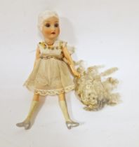 Armand Marseille Christmas tree fairy doll, no.390, bisque headed and with painted composition body,