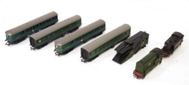 Two boxes of 00 gauge model railway to include boxed Tri-ang Railways R81 Station set, R.225 S.R.