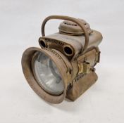Powell & Hanmer of Birmingham motor ready lamp, early 20th century, in brass case with loop